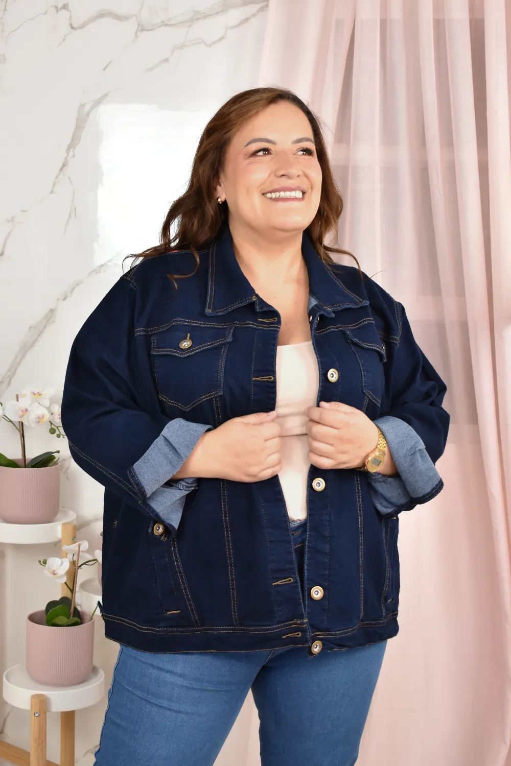 BIVI CHAQUETA JEAN ART STYLE AZUL OSCURO